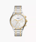 FOSSIL Fenmore Multifunción Acero Dos Tonos Dial Plateado