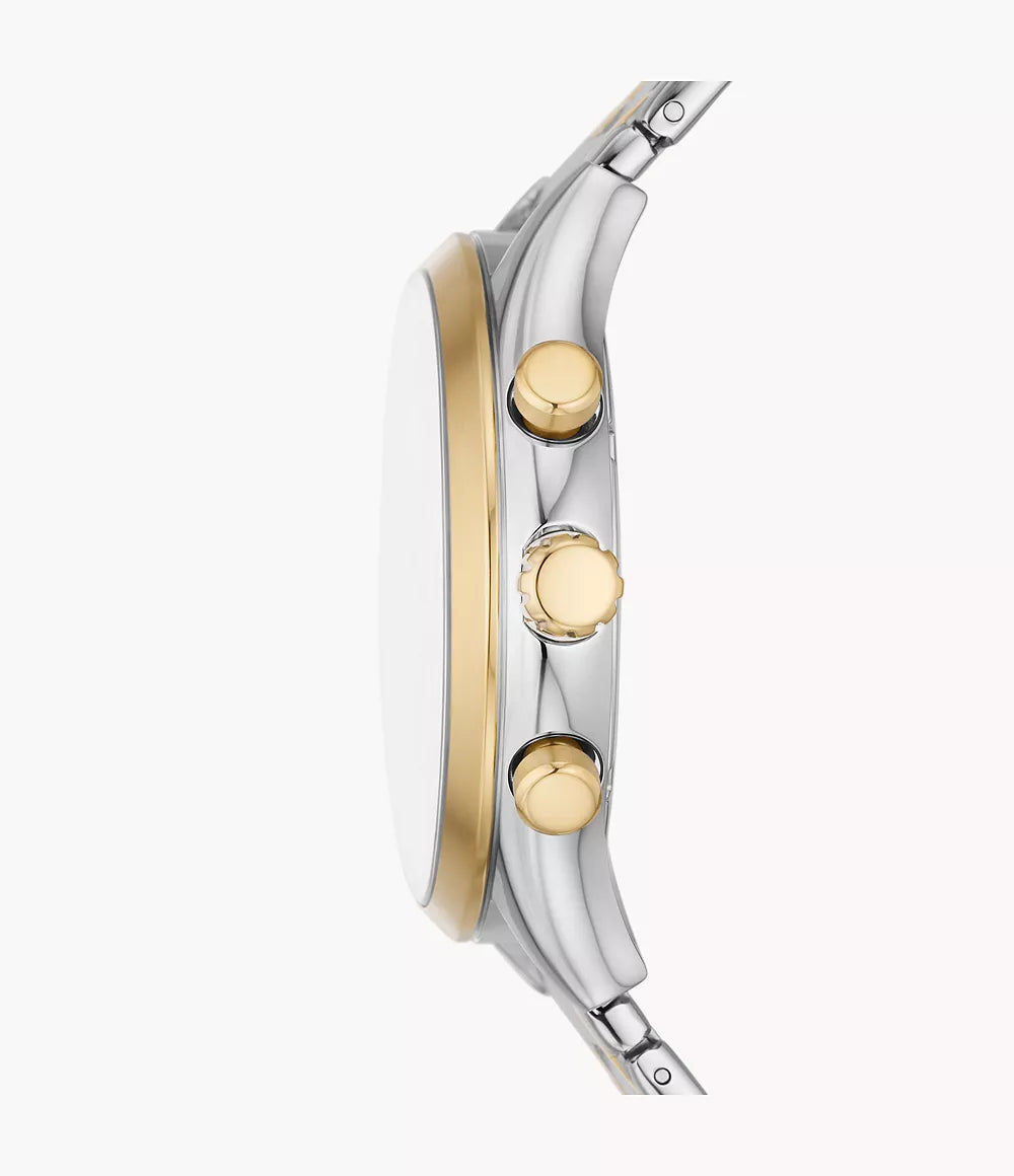 FOSSIL Fenmore Multifunción Acero Dos Tonos Dial Plateado