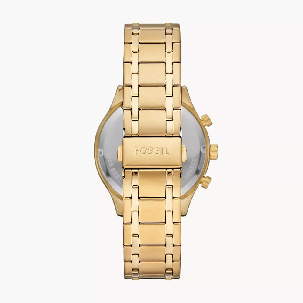 FOSSIL Fenmore Multifunción Acero Dorado Dial Negro