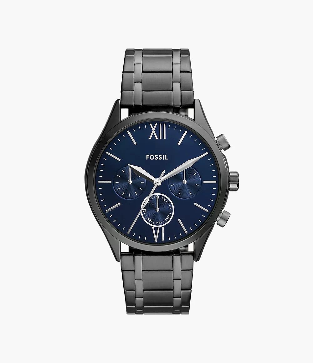 FOSSIL Fenmore Multifunción Acero Smoke Dial Azul